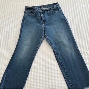 Express High Rise Straight Ankle Jeans
